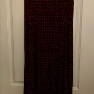 LuLaRoe Red and Black Maxi Skirt